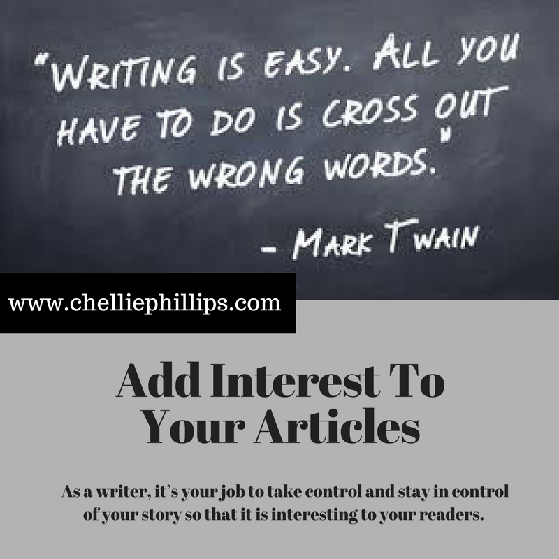 Add Interest To Your Articles