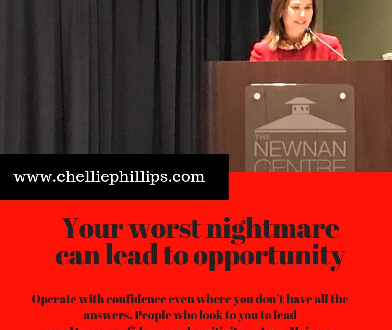 Worst nightmare can lead to opportunity