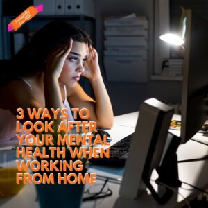 stressed out woman working from home in front of computer