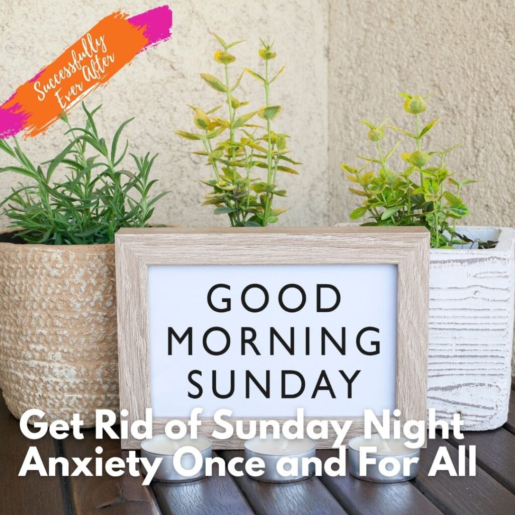 Sign that reads Good Morning Sunday on a table with plants