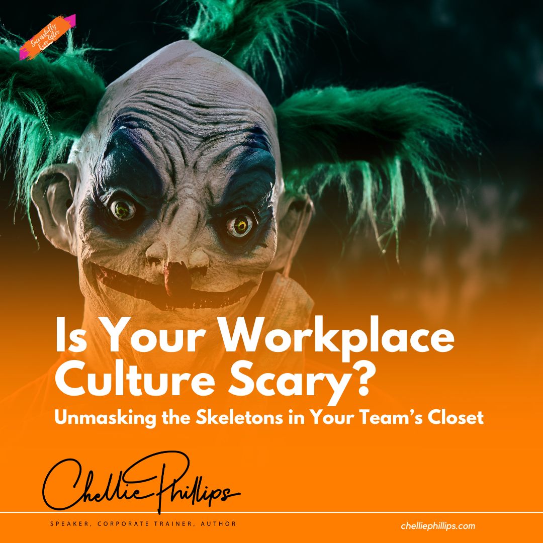 creepy Halloween costume to depict scary workplace culture